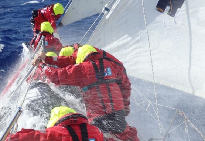Great Britain Crew working hard - Clipper Round the World Yacht Race © Clipper Ventures PLC . http://www.clipperroundtheworld.com